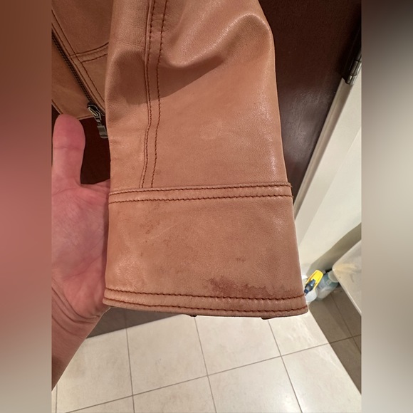 Camel 100% leather jacket by Ted Baker - Picture 6 of 16